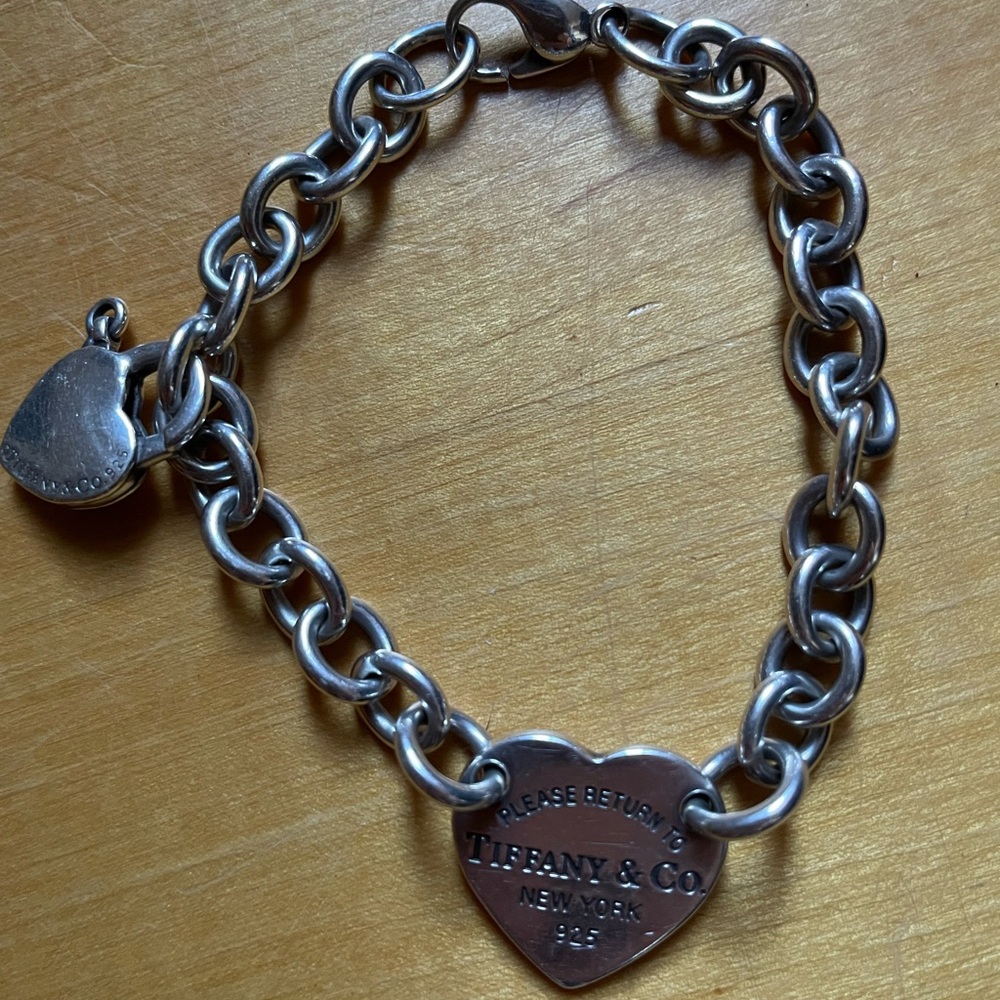 Authentic Tiffany silver bracelet with charm